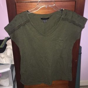Army green short sleeve shirt